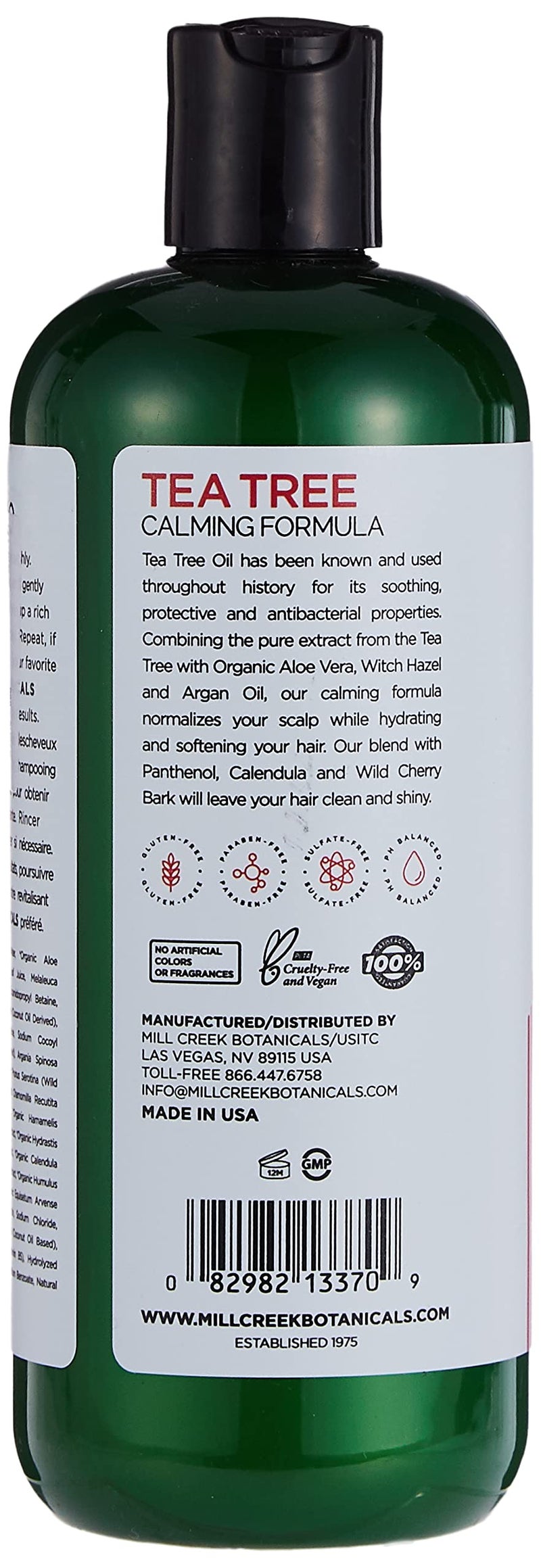 Mill Creek Tea Tree Shampoo (Natural & Organic) - 16 fl.oz./ 473 ml - Image 2