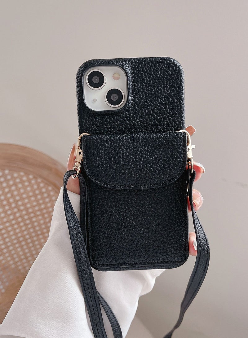 Suteni Back Cover Card Slots Leather Phone Case for iPhone - Image 1