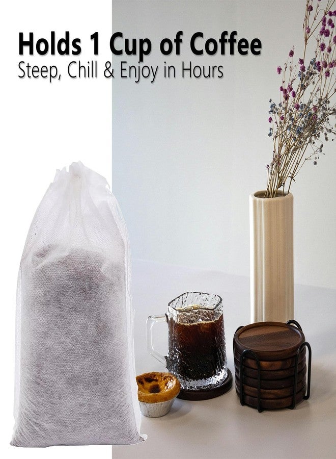 EYBDYB 200 PCS Disposable Cold Brew Coffee Filter Bags 4x6 Inch with Drawstring – Fine Mesh Large Tea Bags for Cold Brew Coffee,Loose Leaf Tea, Herbs, Spices, and Home Brewing – No Mess,Eco-Friendly - Image 3