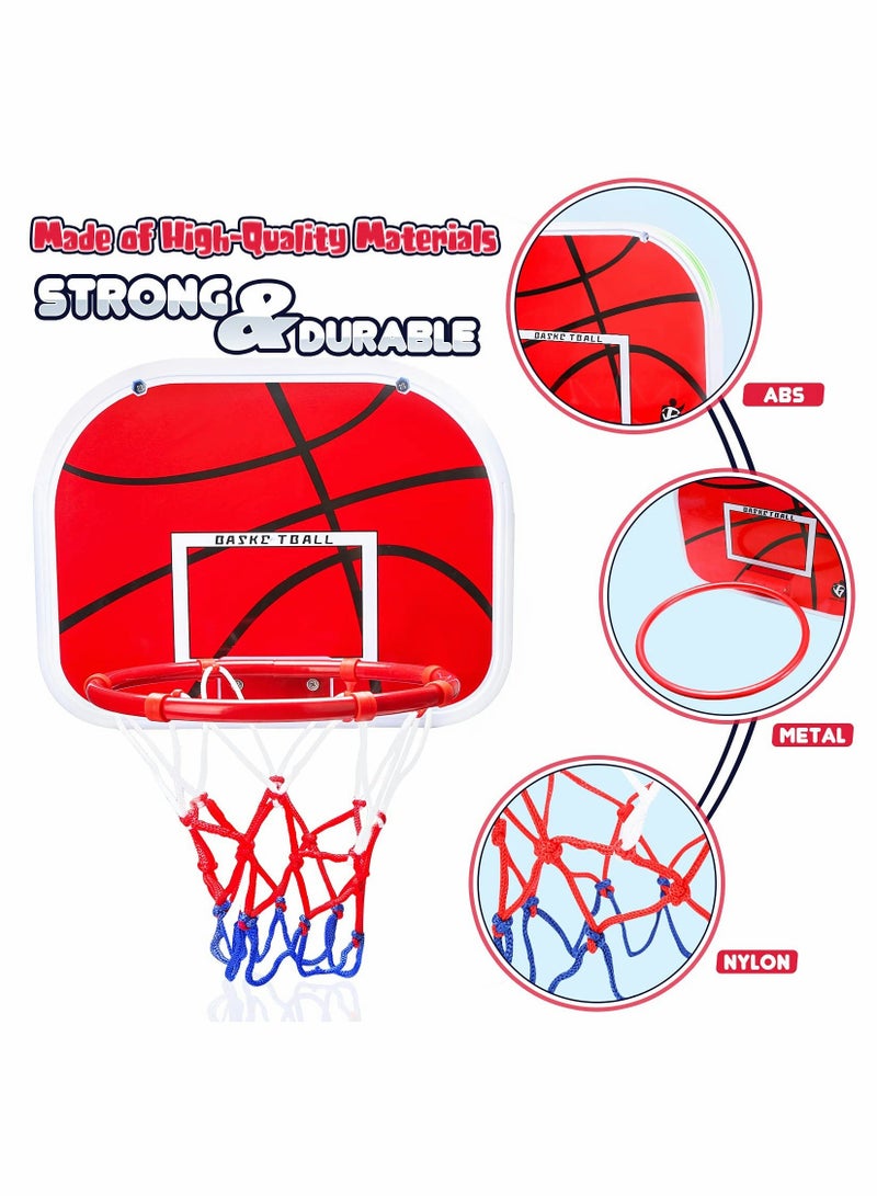 Y&D Mini Basketball Hoop for Kids Indoor Wall Mounted Shooting Ball Game Sport Set Boys Girls Portable Board Practice Kit Home Office Adults Room Bedroom - Image 3