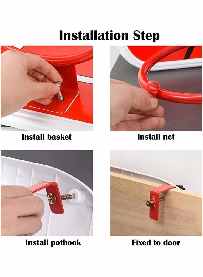 Y&D Mini Basketball Hoop for Kids Indoor Wall Mounted Shooting Ball Game Sport Set Boys Girls Portable Board Practice Kit Home Office Adults Room Bedroom - Image 4