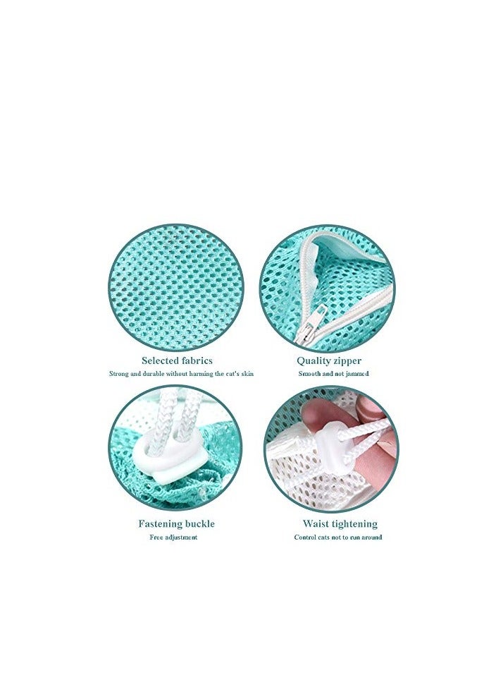 1 pcs Cat Bathing Bag，Puppy Dog Cleaning Shower Bag- Adjustable Anti-Bite and Anti-Scratch Polyester Soft Restraint Cat Grooming Bag for Bathing, Nail Trimming, Injection, Medicine Taking - Image 3