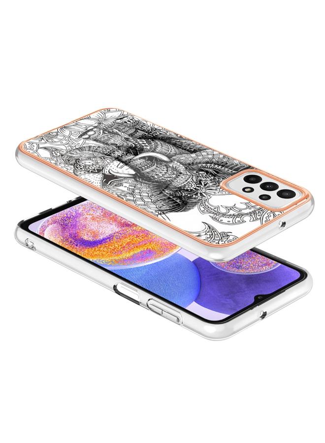 اس-توب جراب لهاتف Samsung Galaxy A73 5G، جراب هاتف IMD مزدوج الجوانب من الرخام المطلي بالكهرباء - Image 4