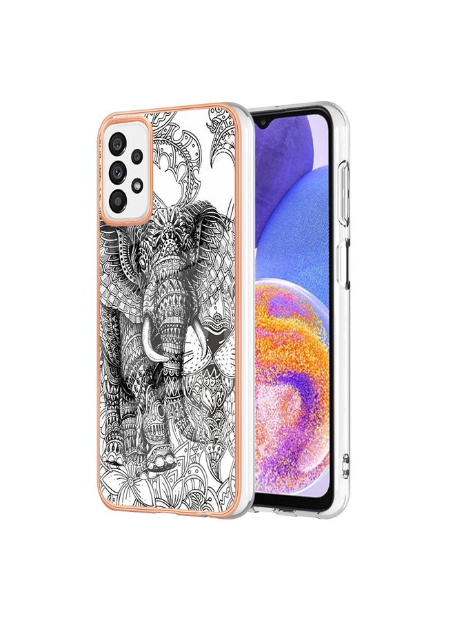 اس-توب جراب لهاتف Samsung Galaxy A73 5G، جراب هاتف IMD مزدوج الجوانب من الرخام المطلي بالكهرباء - Image 1