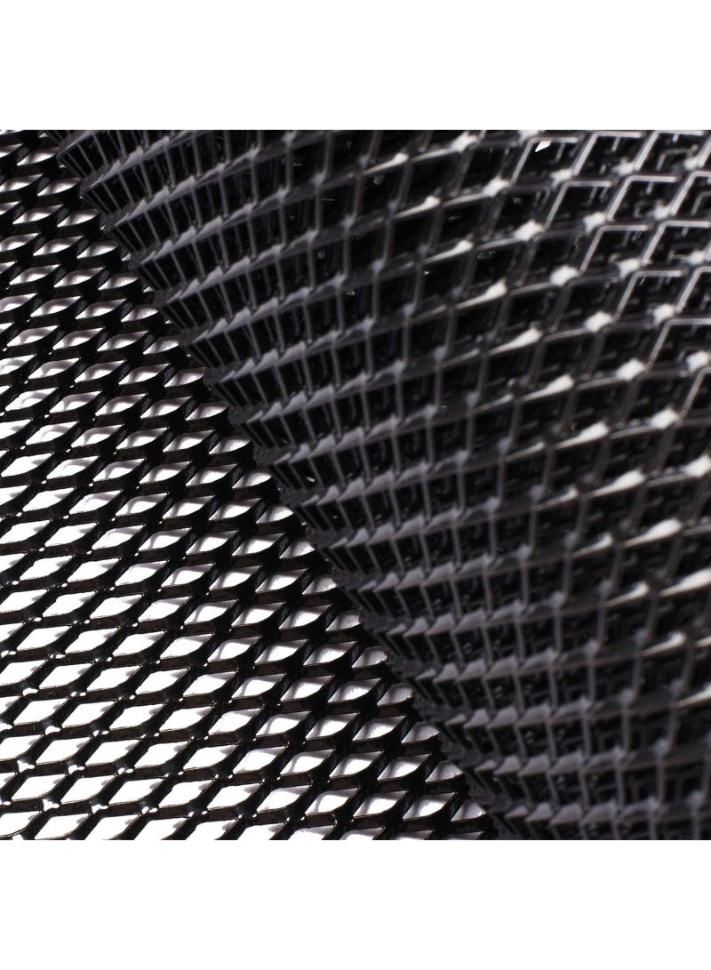 Universal 40"x13" Car Grill Mesh - Aluminum Alloy Automotive Grille Insert Bumper 6x12mm Rhombic Hole, One of the Most Multifunctional Shape Grids 100x33cm Black - Image 2