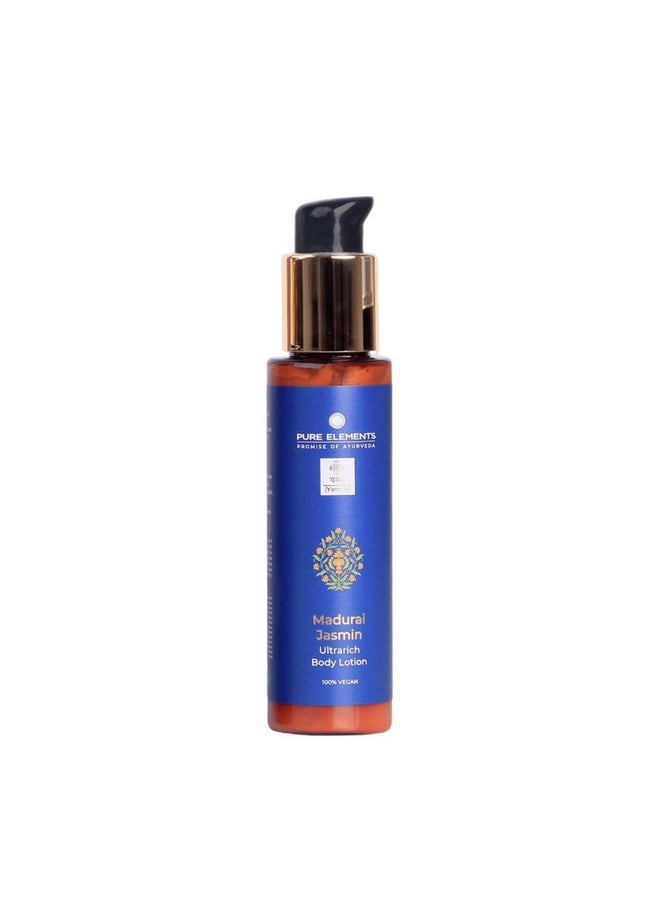 Pure Elements Madurai Jasmin Ultrarich Body Lotion, Deep Nourishing, Moisturising, 100 Ml 