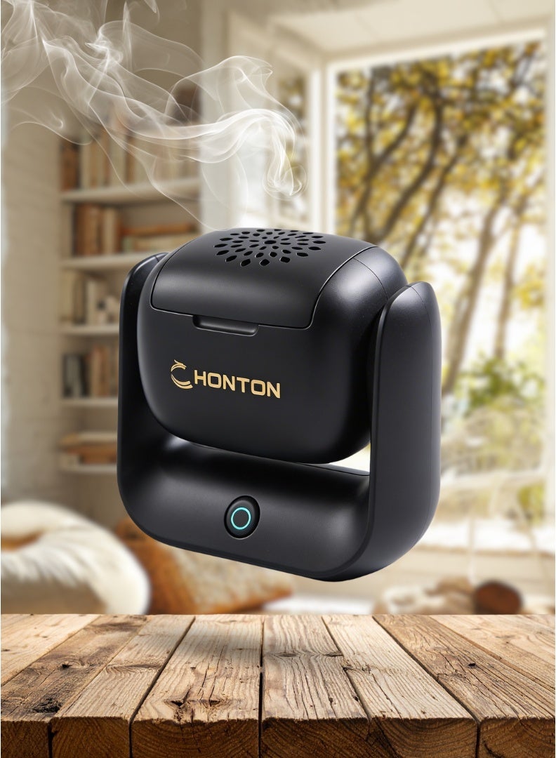 HONTON Portable Rotating Bukhoor Burner – Electric Incense Burner with Bukhoor Accessory Kit, Fast Aroma Diffusion & Safe Touch Design - Image 2