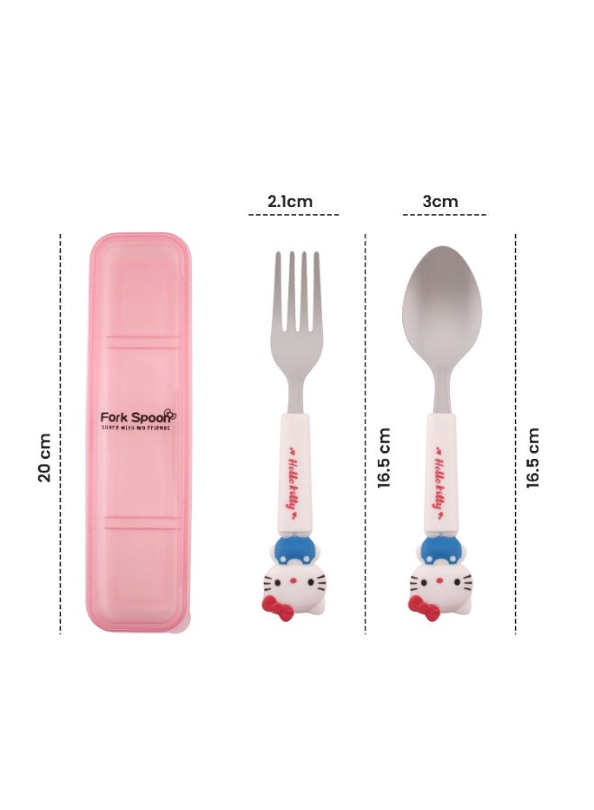 CRAVISTA Kids Lunch Box Cutlery Set with Case– 18/10 Stainless Steel Kids Cutlery Set for School & Travel | Children Flatware Tableware with BPA Free Handles | Toddler Utensils with Cartoon Characters - Image 4
