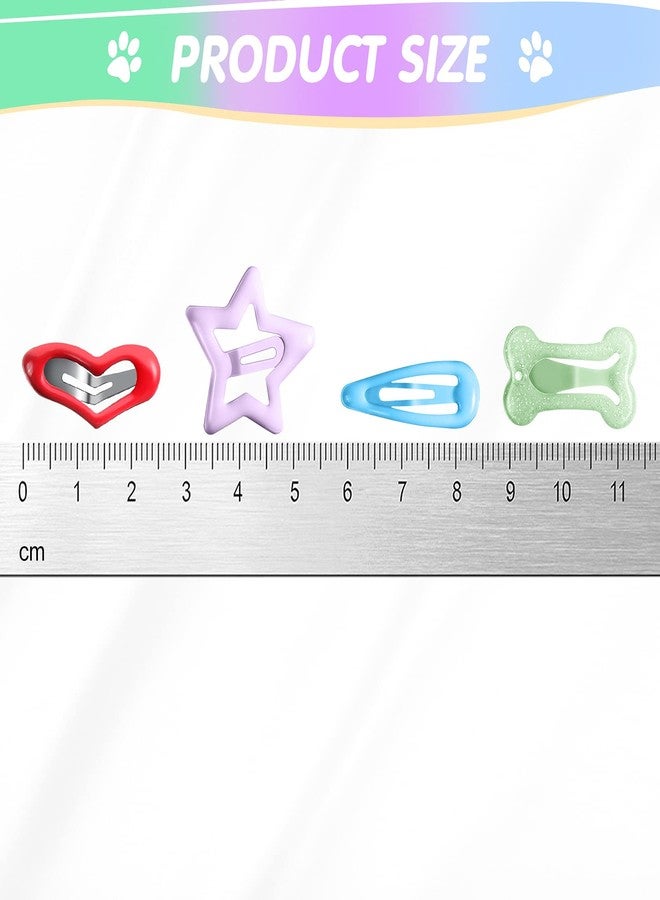 MTLEE 40 Pieces Dog Hair Clips Pet Hair Barrettes Grooming Products Small Snap Hair Clips Cute Pet Hairpin Headwear for Cat Puppy, 20 Pairs - Image 5