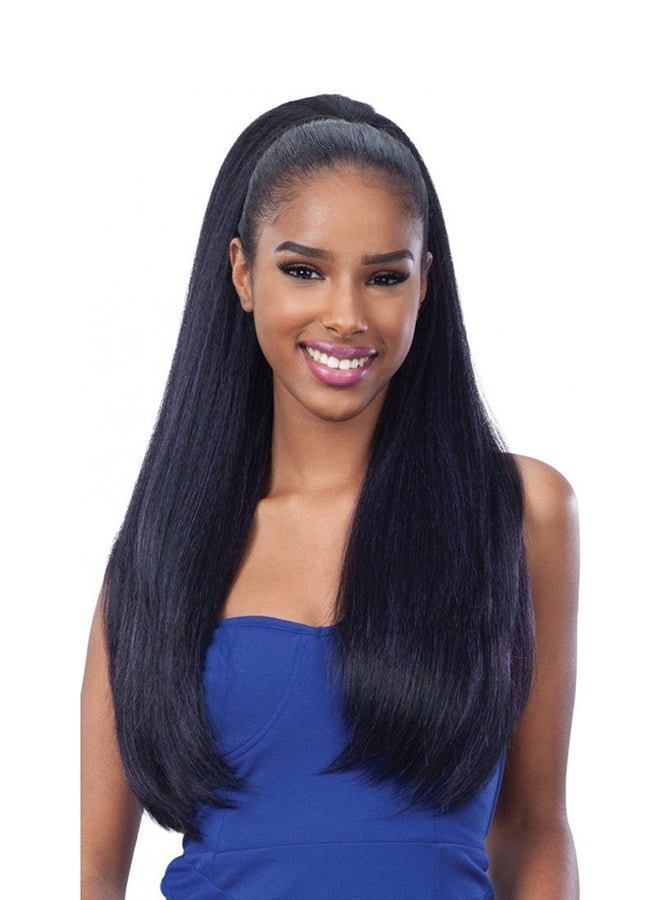 NIBEMINENT Long Straight Hair Wig Black - Image 2