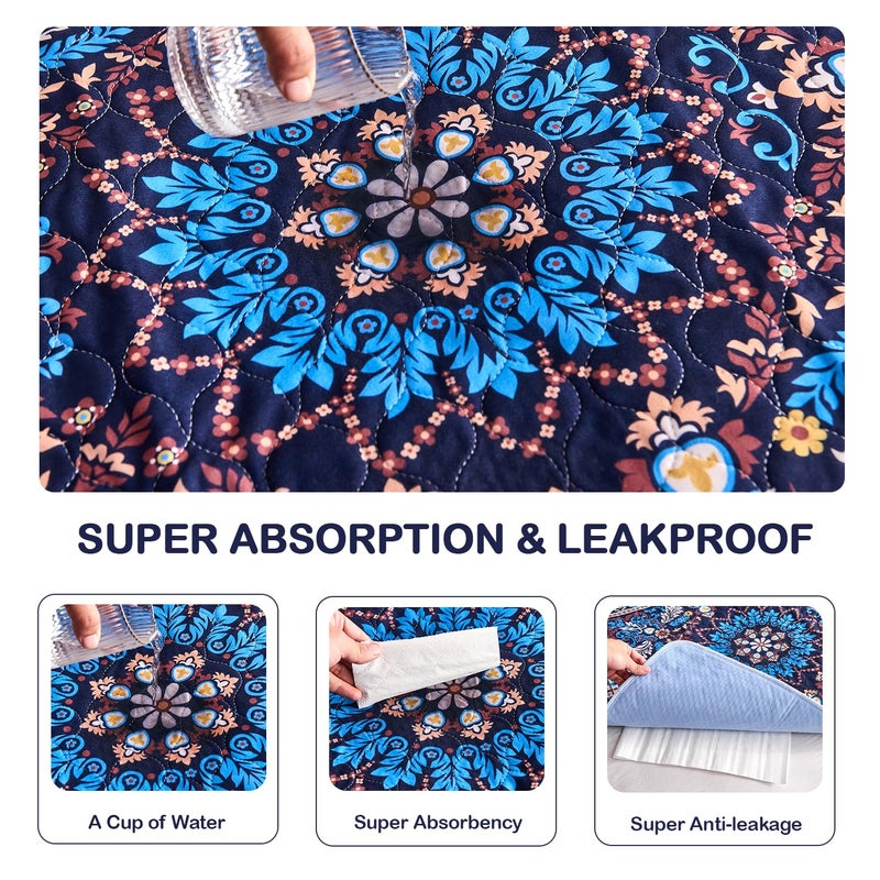 Qeils Reusable Puppy Pads, Washable Pee Pads Super Absorbent Dog Training Pads, Non-Slip Leakproof Wee Wee Pads for Crate, Floor, Potty Pads Feeding Mat Dog Pee 2 Pack 18"x24" - Image 3