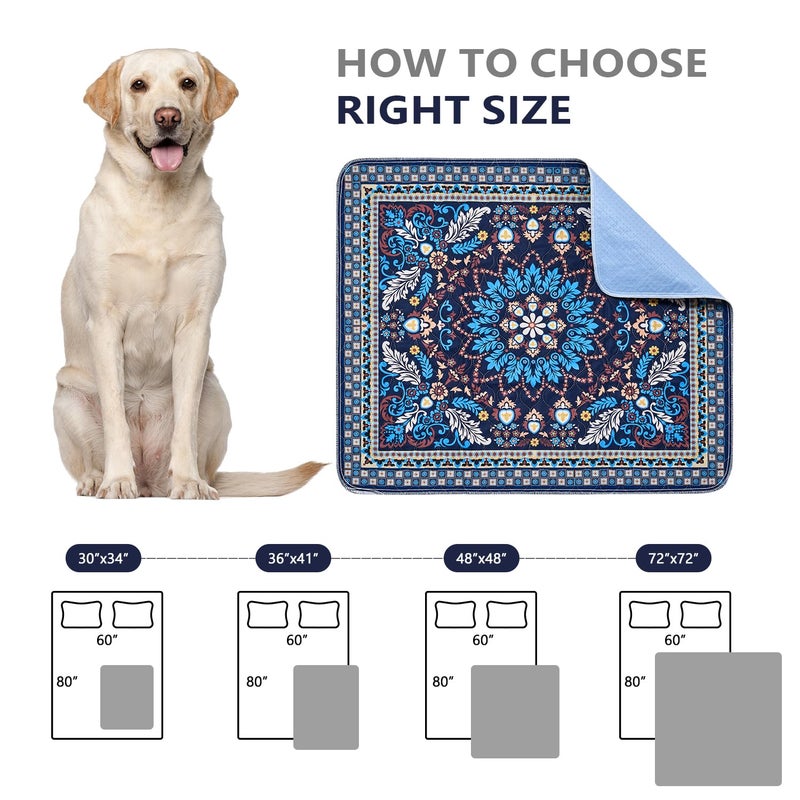 Qeils Reusable Puppy Pads, Washable Pee Pads Super Absorbent Dog Training Pads, Non-Slip Leakproof Wee Wee Pads for Crate, Floor, Potty Pads Feeding Mat Dog Pee 2 Pack 18"x24" - Image 4
