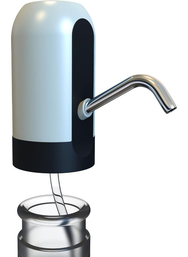 Goods-de Automatic Water Dispenser for any kind of bottles | USB charging, portable Water Pump black and white (White) - Image 2