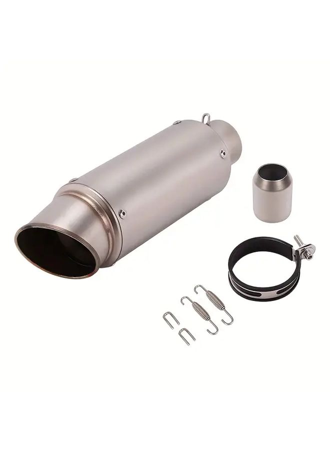 Silvery Motorcycle Exhaust Pipe Angled Design Stainless Steel For Street Touring Bikes - Image 3