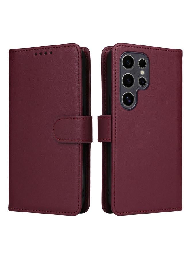 Case For Samsung Galaxy S25 Ultra 5G BN-005 2 in 1 Detachable Imitate Genuine Leather Phone Case