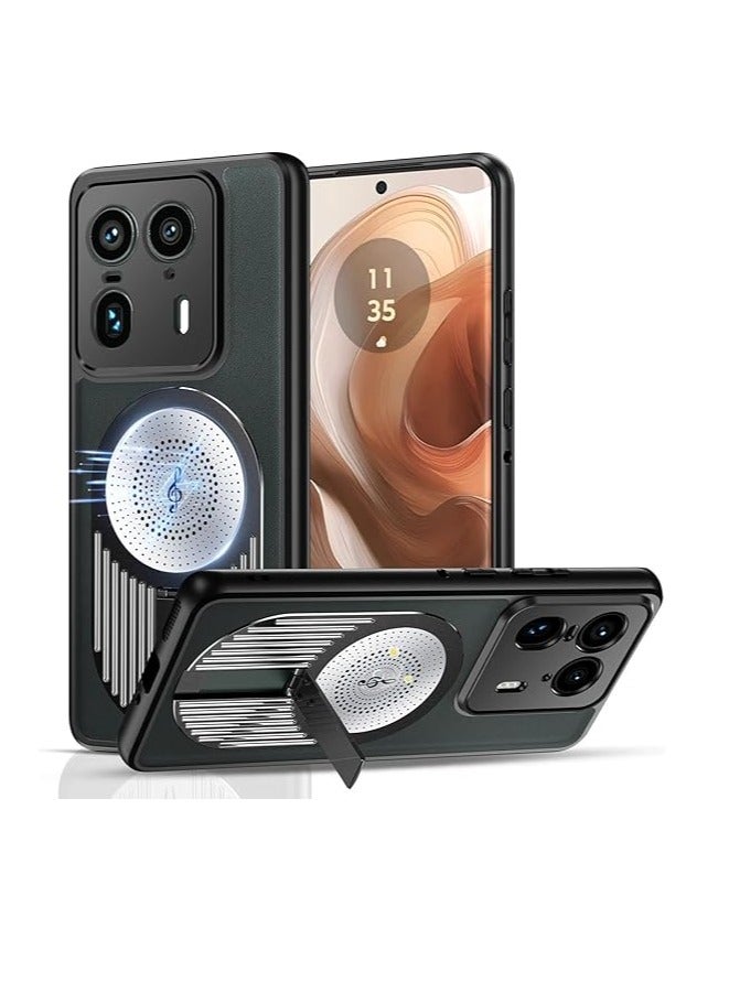 Magnetic Case for Motorola Edge 50 Ultra 5G Case, Aromatherapy Case Graphene Heat Dissipation Shell with Metal Bracket Shockproof Cover Support Wireless Charging - Image 1