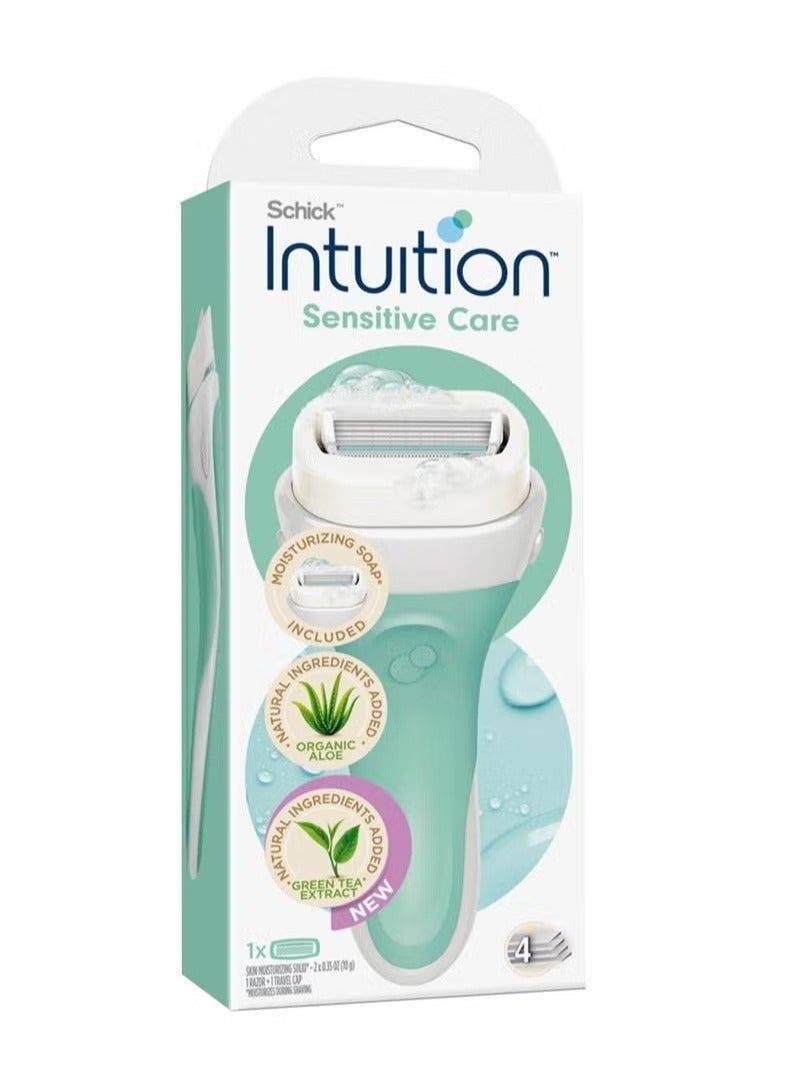 Schick Intuition Sensitive Care Women’s Razor with Aloe & Vitamin E and 2 Blade Refills - Image 1