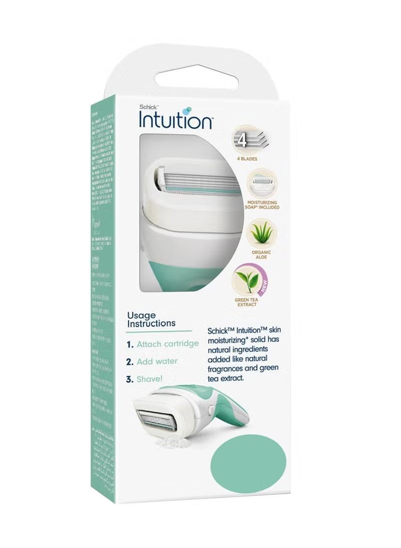 Schick Intuition Sensitive Care Women’s Razor with Aloe & Vitamin E and 2 Blade Refills - Image 2