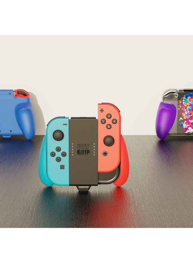 Skull & Co. Joygrip Body Only For Nintendo Switch Joy Con Controller: Rechargeable Handheld Joystick Remote Control Holder [Interchangeable Grips Not Included] Black - Image 2