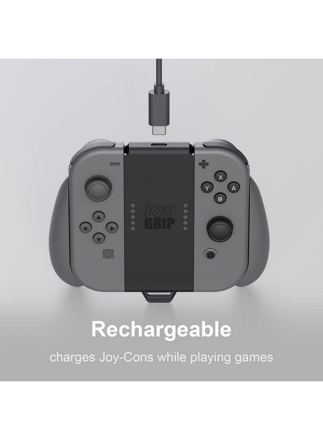 Skull & Co. Joygrip Body Only For Nintendo Switch Joy Con Controller: Rechargeable Handheld Joystick Remote Control Holder [Interchangeable Grips Not Included] Black - Image 3