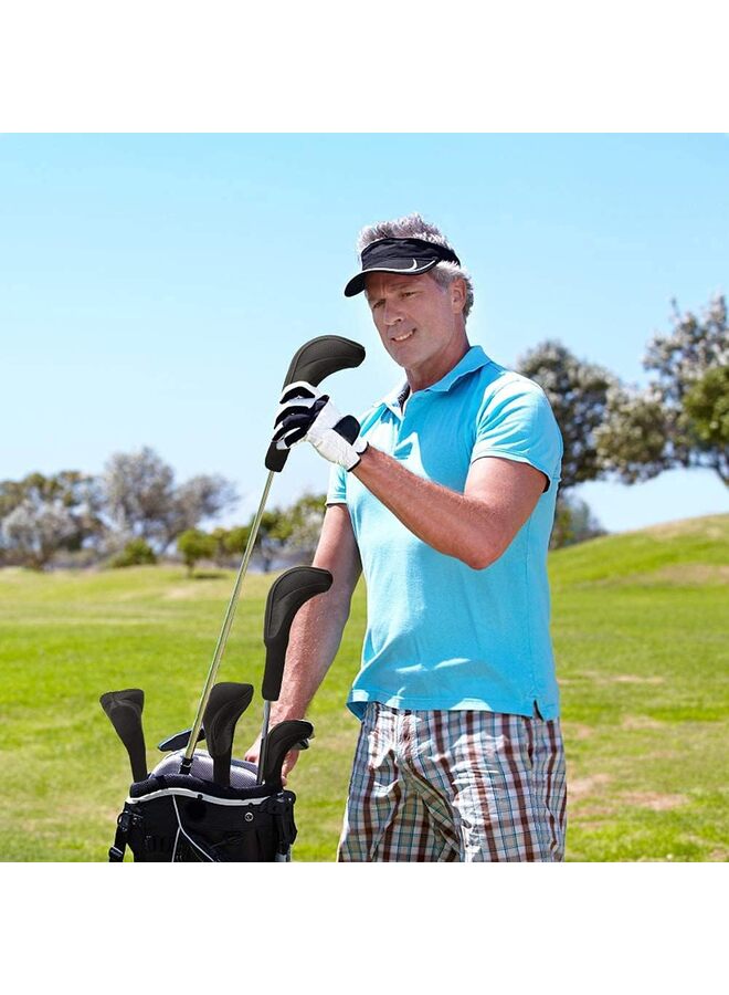 LAMAY 3 pcs Golf Club Head Covers for Fairway Woods Driver Hybrids 3 Pieces Long Neck Mesh Sports Fan Golf Club/A - Image 5