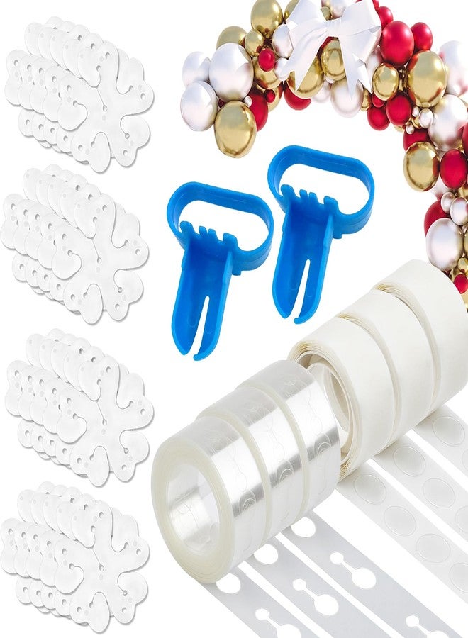 MDOZQ Balloon Arch Kit 20pcs Balloon Flower Clips & 2pcs Balloon Tying Tool & 49.2ft Balloon Tape Strip & 300 Balloon Glue Points For Party Graduation Wedding Birthday Baby Shower - Image 1