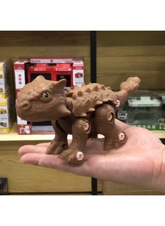 Children's Handmade DIY Dinosaur Screw Tyrannosaurus Raptors Pterosaurus 3-year-old Educational Cognitive Assembled Toy-Color:Anchor (the Joints Are Movable And Removable) And A Manual Screwdriver Is Provided