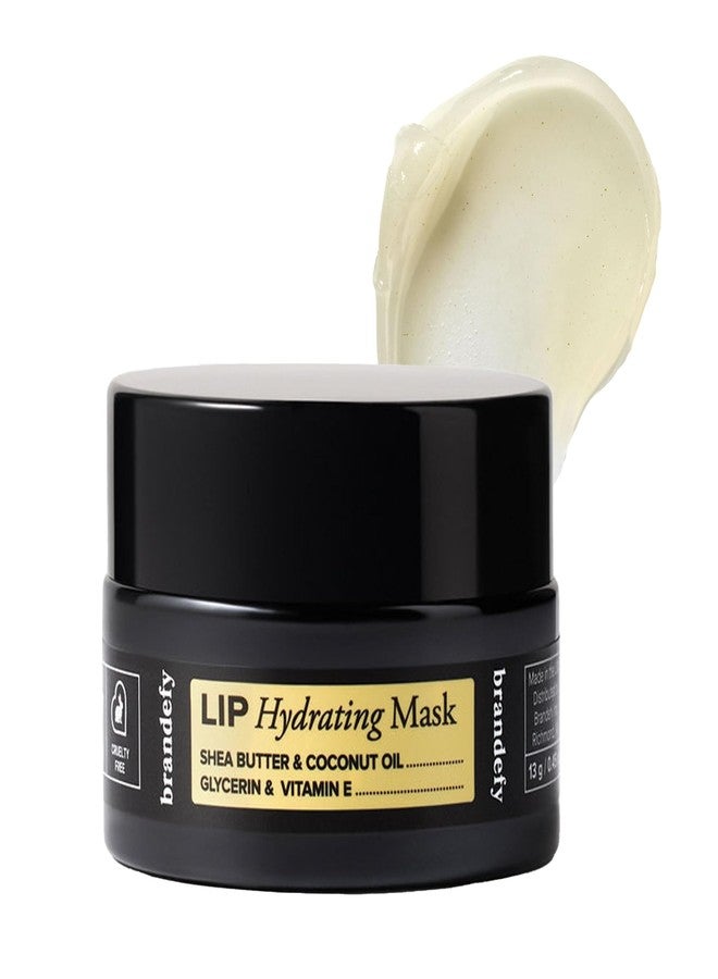 Brandefy Lip Hydrating Mask - Shea Butter and Coconut Oil, Glycerin, Vitamin E - Hydrating, Overnight Lip Mask for Dry Lips, Made in the USA (0.45 Oz - Image 1