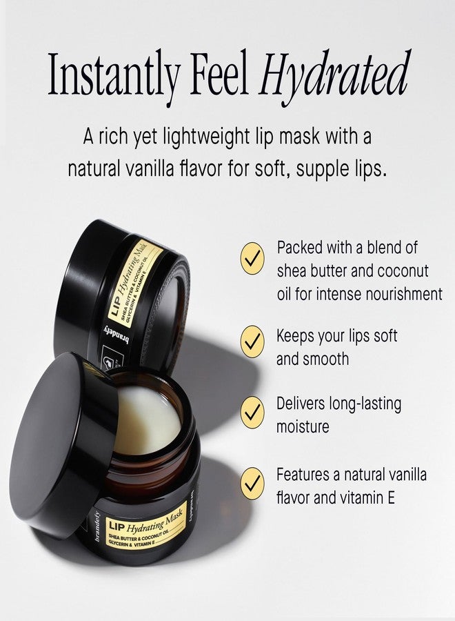 Brandefy Lip Hydrating Mask - Shea Butter and Coconut Oil, Glycerin, Vitamin E - Hydrating, Overnight Lip Mask for Dry Lips, Made in the USA (0.45 Oz - Image 2