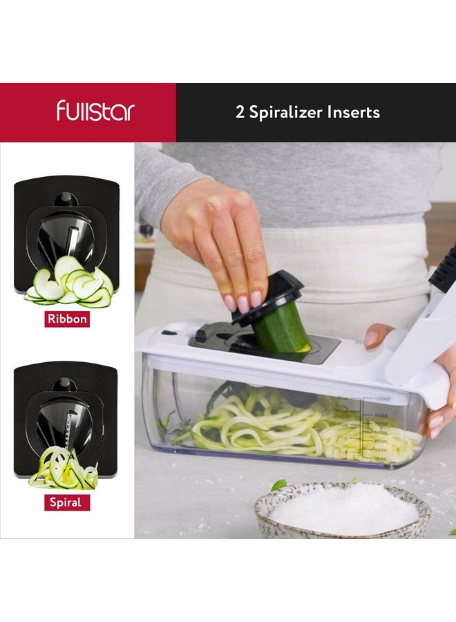 Fullstar Fullstar Vegetable Chopper and Spiralizer - Food Chopper with Container, Fruit Slicer, Kitchen Gadgets & Accessories, Home Essentials (9 in 1, White)  - Image 5