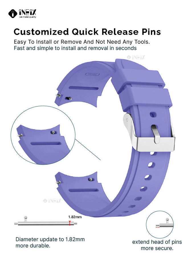 INEIX Silicone Replacement Strap For Samsung Galaxy Watch 4 40/44 mm Lavender  - Image 4