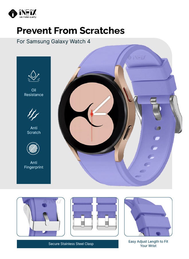INEIX Silicone Replacement Strap For Samsung Galaxy Watch 4 40/44 mm Lavender  - Image 2