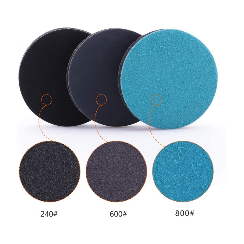 ZFE 5Inch Glass polishing Pads, 10Pcs Wool Felt Disc Glass Polishing Kit Buffing Pads Sanding Discs with Backing Pad and M14 Drill Adapter for Rotary Tools Polish Glass and Metal - Image 4