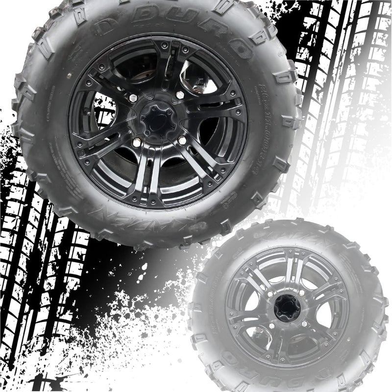 CPOWACE 4 قطع من أغطية مركز عجلات سوداء، متوافقة مع طرازات Polaris Sportsman Ranger RZR ACE 1521509-521 - Image 4