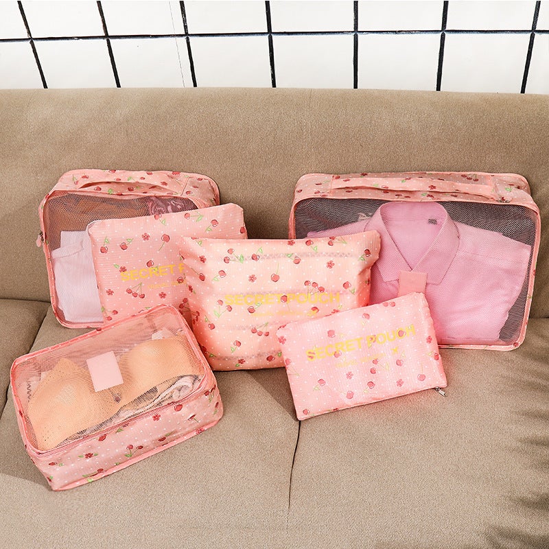 Large Edition Six-Piece Set Of 7-Piece Set Of Travel Goods Classified Suit Storage Bag Korean Travel Clothes Storage Bag - Image 4