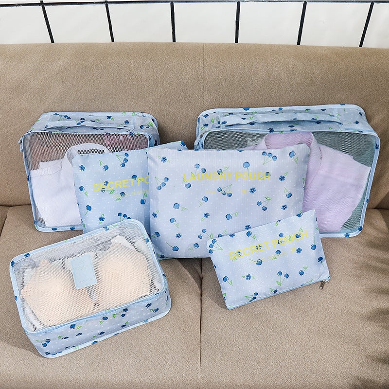 Large Edition Six-Piece Set Of 7-Piece Set Of Travel Goods Classified Suit Storage Bag Korean Travel Clothes Storage Bag - Image 5