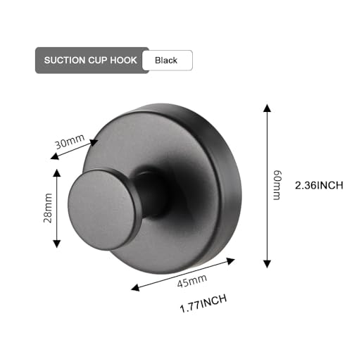 MrAthlet Suction Cup Wreath Hanger，Suction Cup Hooks Hanging 15 Lbs，Waterproof Suction Cup Wreath Holder for Windows, Shower, Wreaths，Smooth Doors (Black, 2) - Image 2