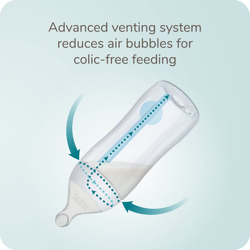 NUK Smooth Flow Pro Baby Bottle Replacement Nipples, Silicone, Anti-Colic, Leak-Proof, Pack of 2 - Image 3