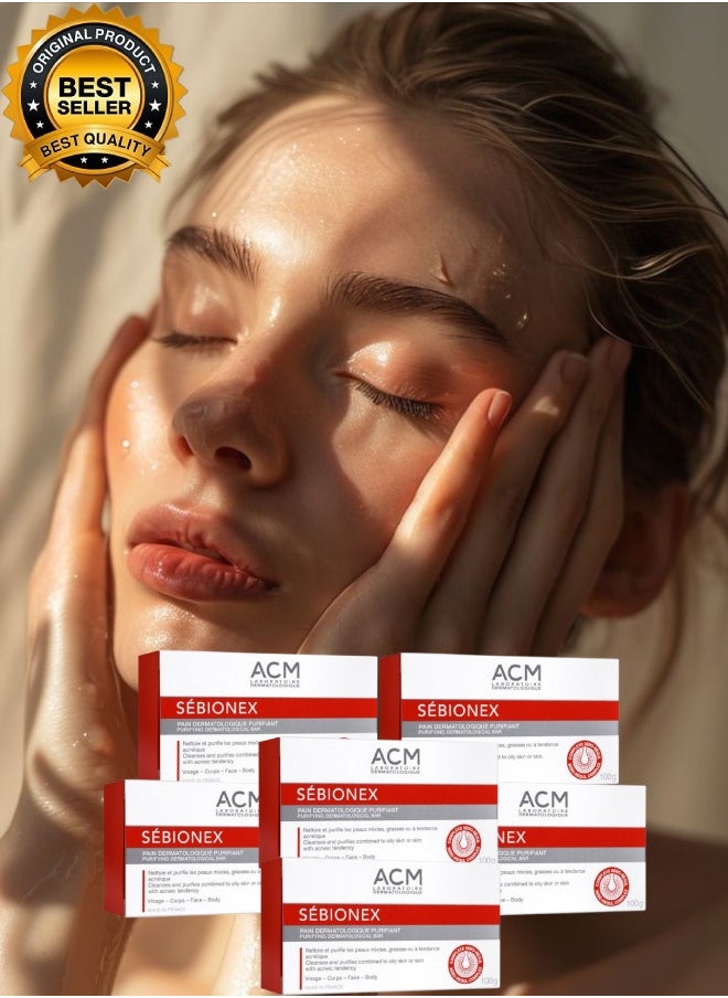 ACM 6 Pieces Sebionex Pain Dermatologique Purifiant Soap  - Image 1