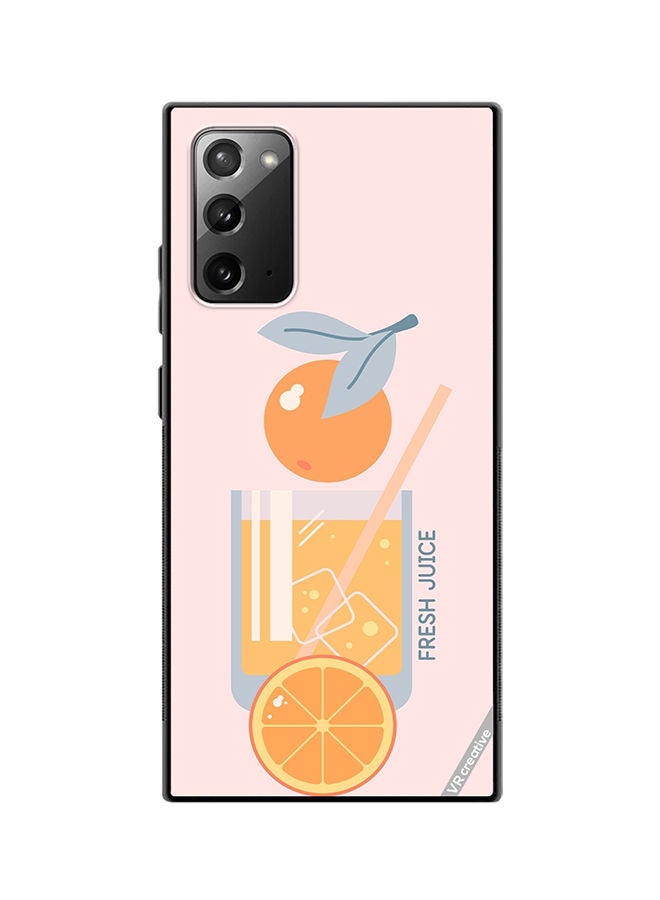 VR CREATIVE Protective Case Cover For Samsung Galaxy Note20 5G Orange Juice Design Multicolour - Image 1
