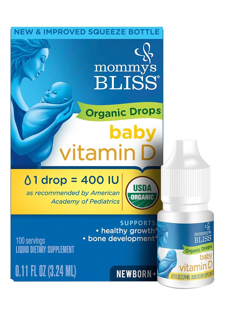 Mommy's Bliss - Vitamin D Organic Drops Newborn + 0.11Fl. Oz 3.24 - Image 1