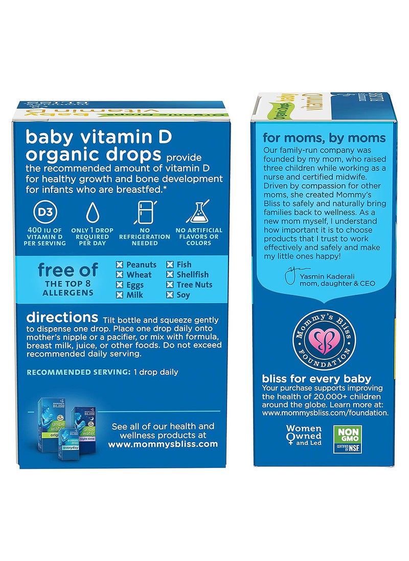 Mommy's Bliss - Vitamin D Organic Drops Newborn + 0.11Fl. Oz 3.24 - Image 1