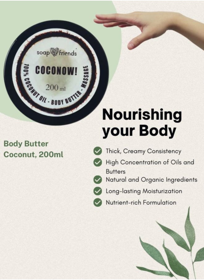 Soap&Friends Soap&Friends 100% Pure Coconut Butter Body Butter - Hydrating Bliss, 200 ml  - Image 4