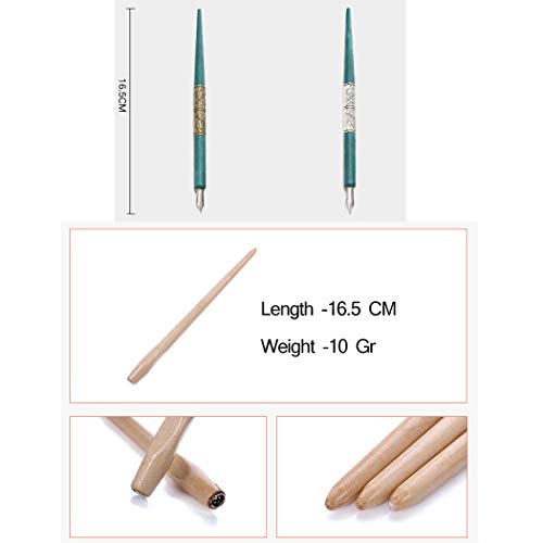 SIPLIV Professional Manga Gothic Pen Dip Pen Calligraphy Drawing Pen Kit, 7 Pen Holders Handles, 12 Nibs (7 Fountain Pen Nib, 5 Flat Nib) - 7 Pcs C - Image 4