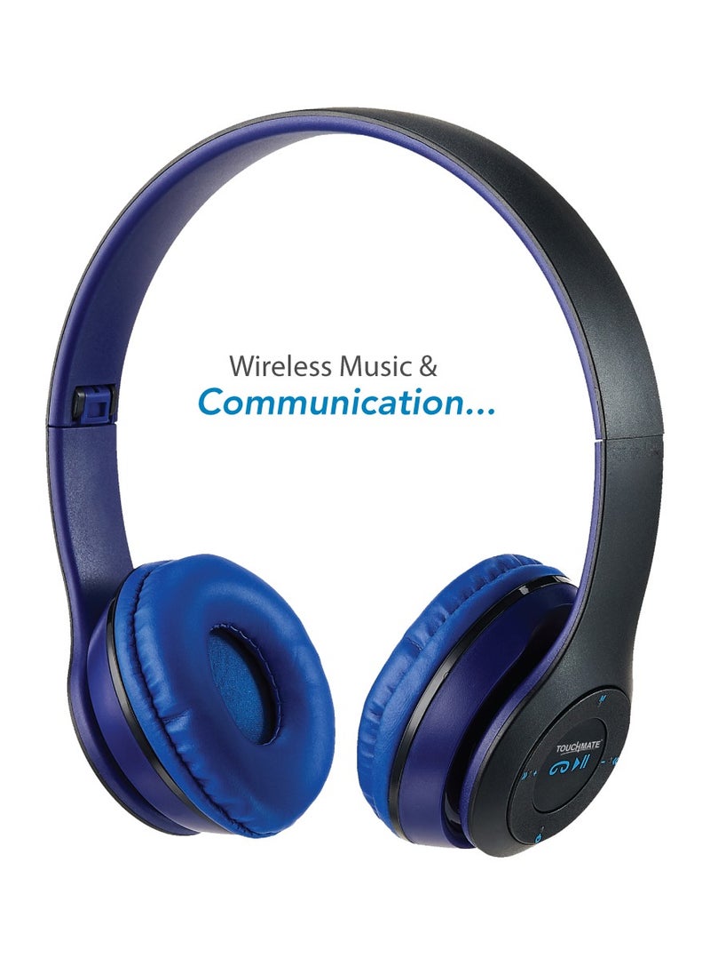 TOUCHMATE TOUCHMATE Wireless Over-Ear Headphones With Mic Black  - Image 1