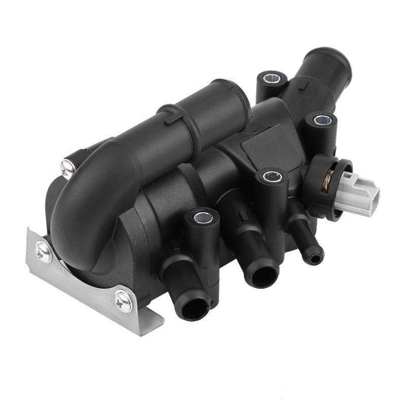 Engine Coolant Outlet: High-Quality Plastic, Max Durability - Exquisite Workmanship, Anti-Corrosion, Wear Resistance Coolant Thermostat Housing Assembly for Ford Fiesta V (JH_, JD_) 1.3L 2001-2008 Dir - Image 2