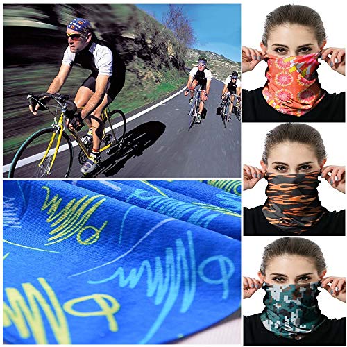 NEWorld Synthetic Multi-functional Reuseable Bandanas/Face Mask for Bikers (Multicolour, Without Valve, Pack of 4) for Unisex - Image 2