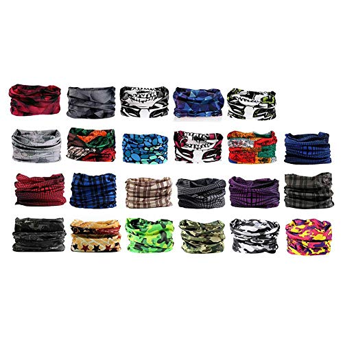 NEWorld Synthetic Multi-functional Reuseable Bandanas/Face Mask for Bikers (Multicolour, Without Valve, Pack of 4) for Unisex - Image 4