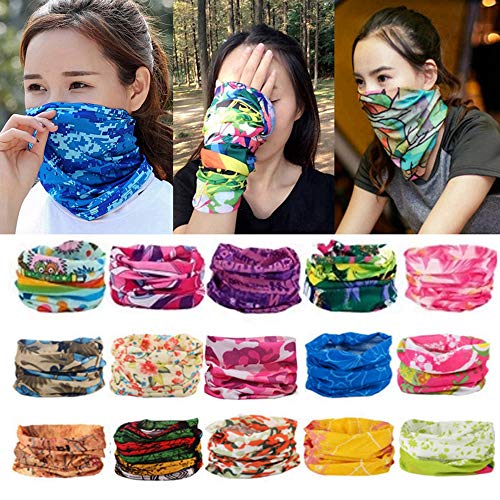 NEWorld Synthetic Multi-functional Reuseable Bandanas/Face Mask for Bikers (Multicolour, Without Valve, Pack of 4) for Unisex - Image 5