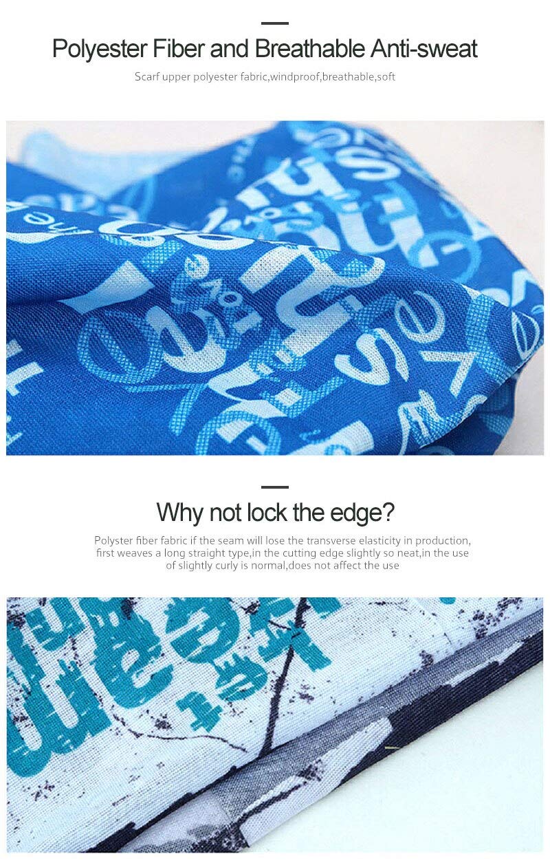 NEWorld Synthetic Multi-functional Reuseable Bandanas/Face Mask for Bikers (Multicolour, Without Valve, Pack of 4) for Unisex - Image 3